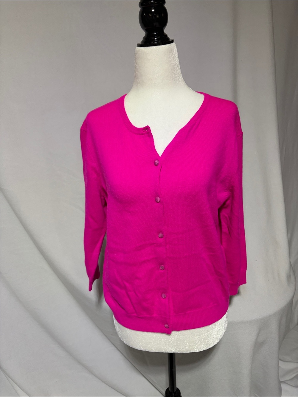 Autumn Cashmere Women's Vivid Fuchsia Button-Front Cardigan